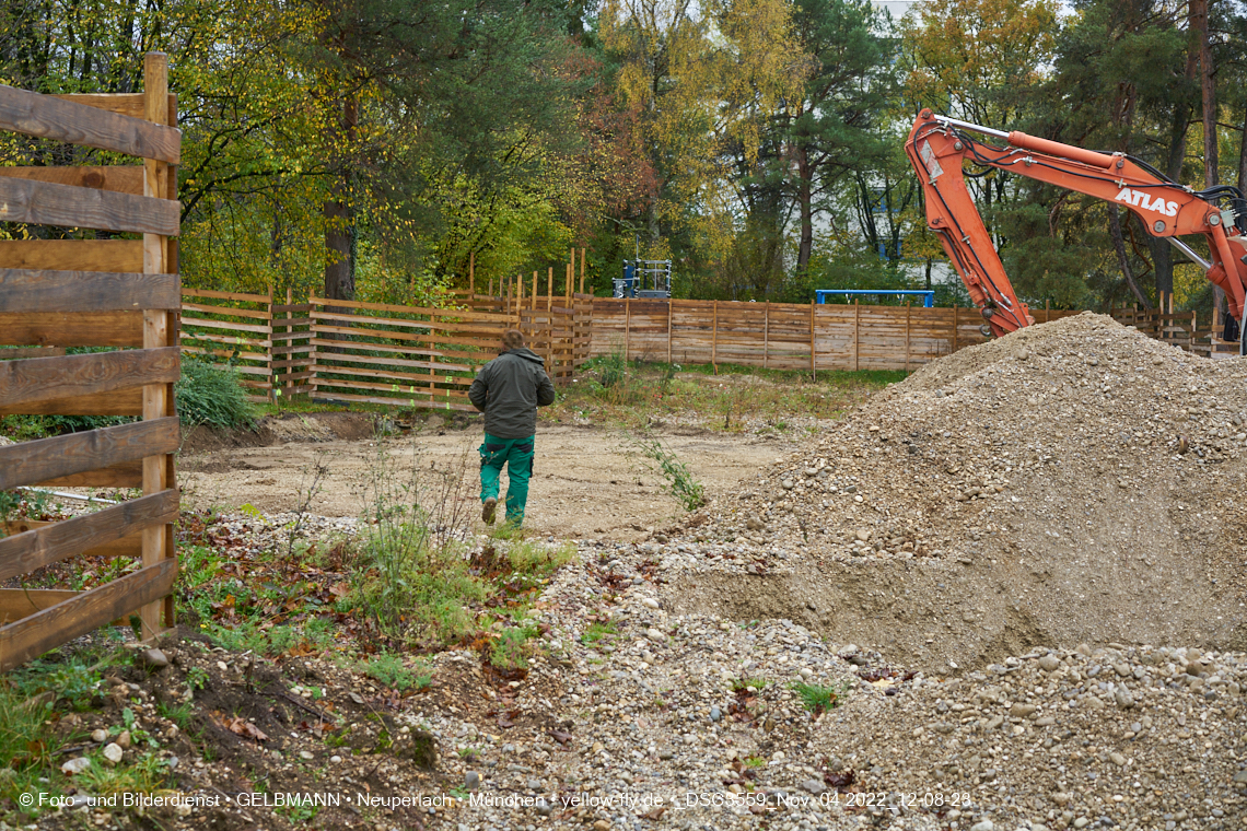 04.11.2022 - Baustelle an der Quiddestraße Haus für Kinder in Neuperlach